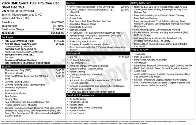 Used 2024 GMC Sierra 1500 4WD Crew Cab Short Box Pro For Sale in Muscle Shoals, AL