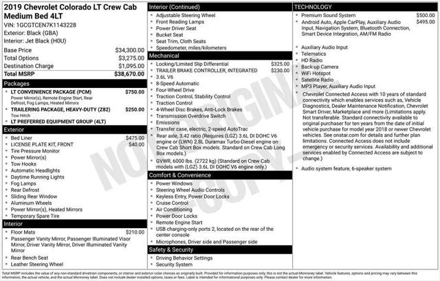 2019 Chevrolet Colorado LT for sale in East Hartford, CT