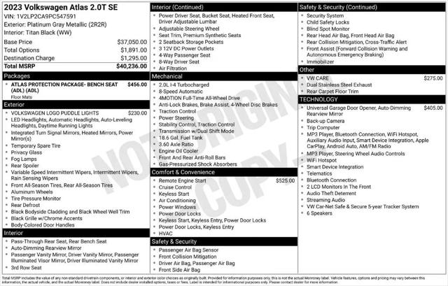 2023 Volkswagen Atlas 2.0T SE for sale in Gurnee, IL