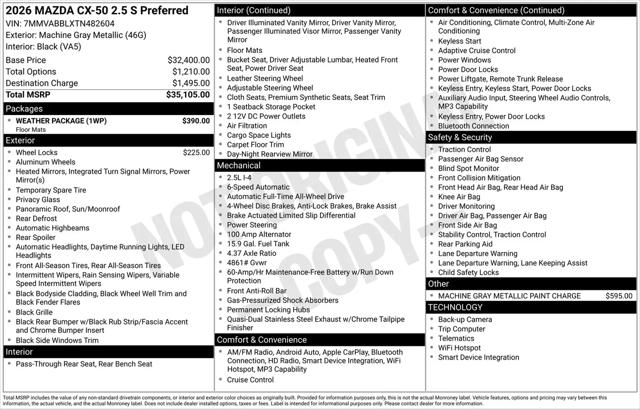 2026 Mazda CX-50 2.5 S Preferred
