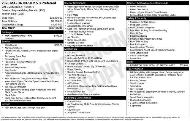 2026 Mazda CX-50 2.5 S Preferred