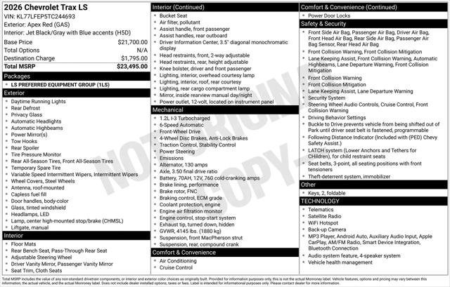 2026 Chevrolet Trax FWD LS