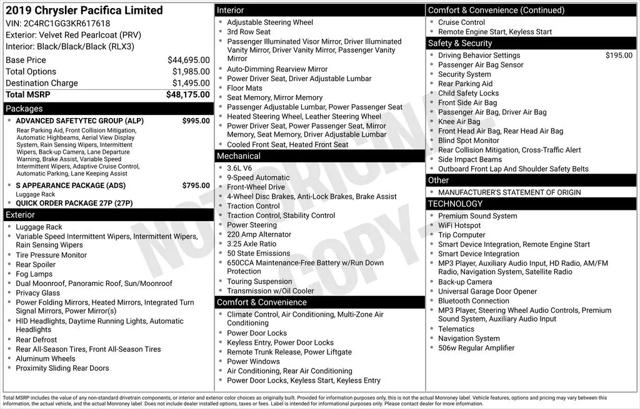 2019 Chrysler Pacifica Limited
