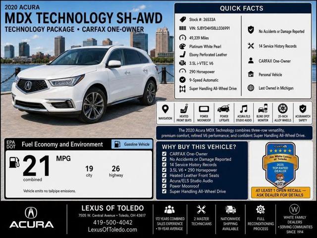 2020 Acura MDX Technology Package for sale in Toledo, OH