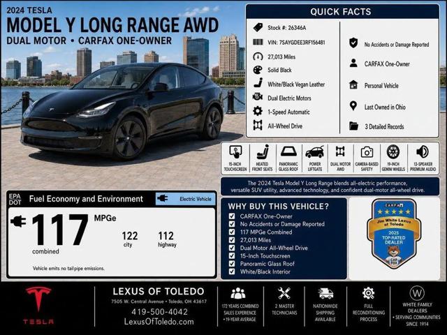 2024 Tesla Model Y Long Range Dual Motor All-Wheel Drive for sale in Toledo, OH