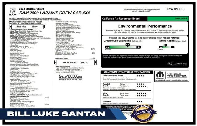 2024 Ram 2500 Laramie Crew Cab 4x4 6'4" Box for sale in Gilbert, AZ