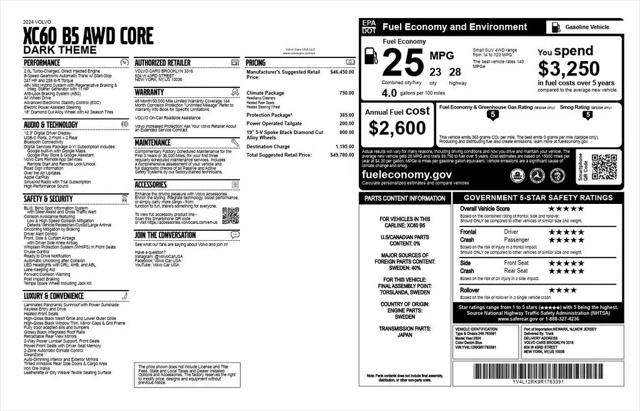 2024 Volvo XC60 B5 Core Dark Theme for sale in Williamsburg, VA