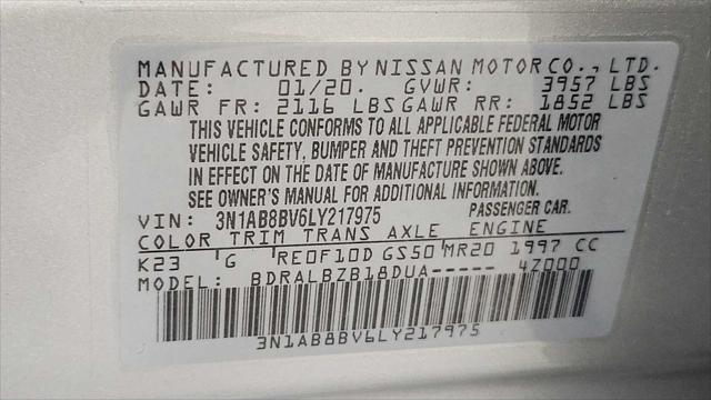 2020 Nissan Sentra S Xtronic CVT