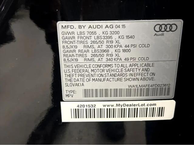 2015 Audi Q7 3.0 TDI Premium