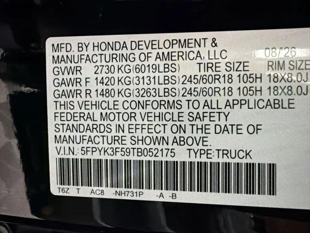 2026 Honda Ridgeline RTL