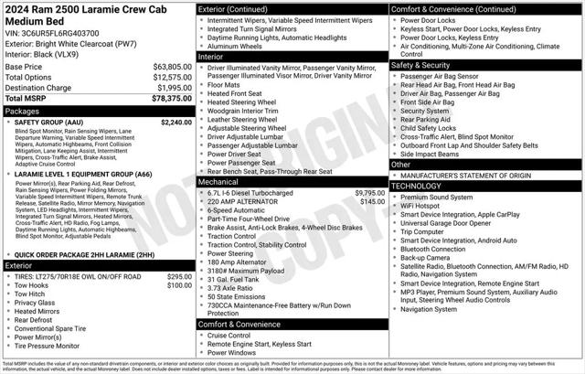 2024 Ram 2500 Laramie Crew Cab 4x4 64 Box