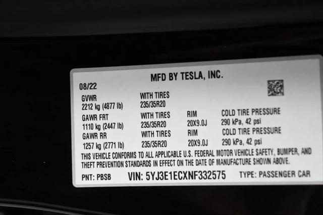 2022 Tesla Model 3 Performance Dual Motor All-Wheel Drive