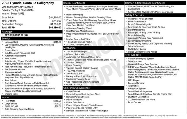 2023 Hyundai Santa Fe Calligraphy for sale in Fargo, ND