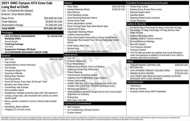 2021 GMC Canyon AT4 w/Cloth for sale in Fargo, ND