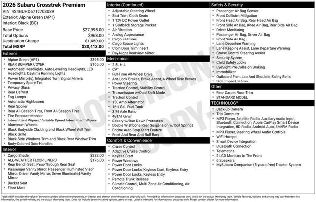 2026 Subaru Crosstrek Premium for sale in Santa Clara, CA