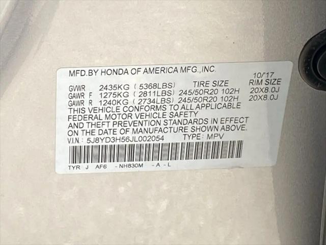 2018 Acura MDX w/Technology Package  AcuraWatch Plus Pkg