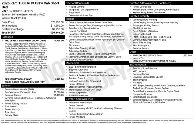 2026 Ram 1500 RHO Crew Cab 4x4 57 Box
