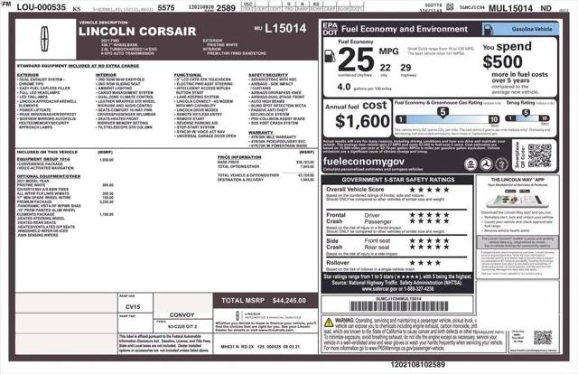 2021 Lincoln Corsair Standard for sale in Colorado Springs, CO