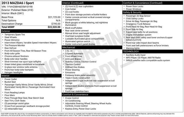 2013 Mazda Mazda6 i Sport for sale in Gurnee, IL