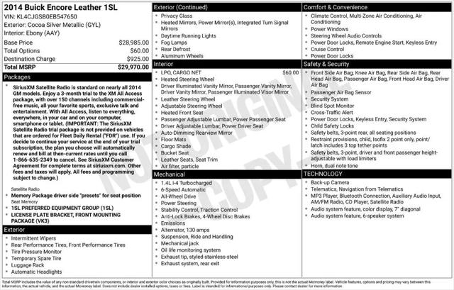 2014 Buick Encore Leather for sale in Gurnee, IL