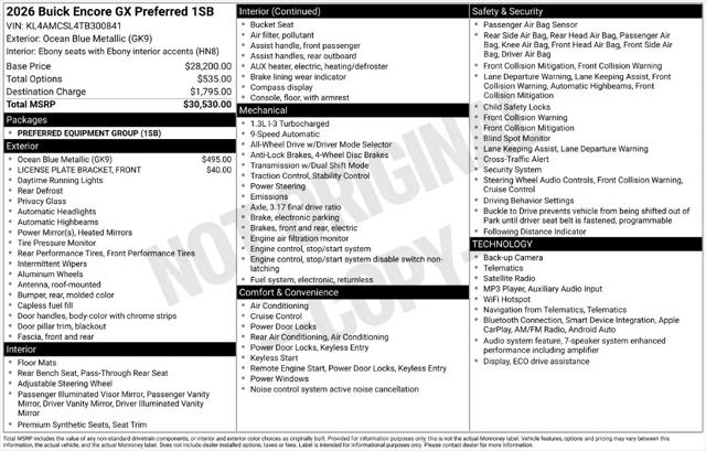 2026 Buick Encore GX Preferred AWD