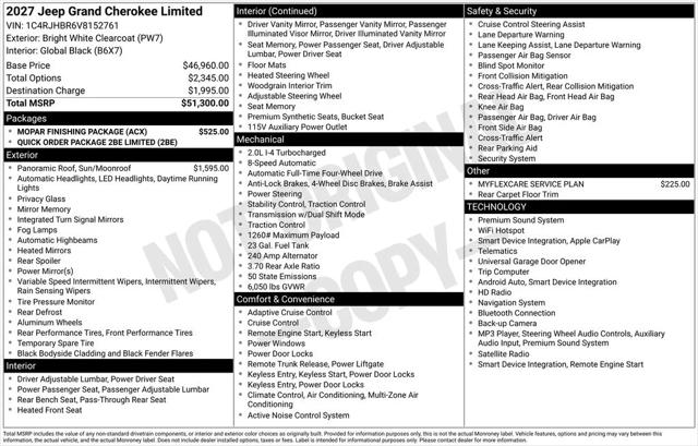 2027 Jeep Grand Cherokee Limited 2027 Jeep Grand Cherokee Limited