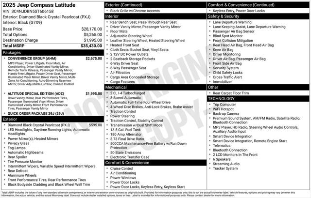 2025 Jeep Compass Latitude 4x4