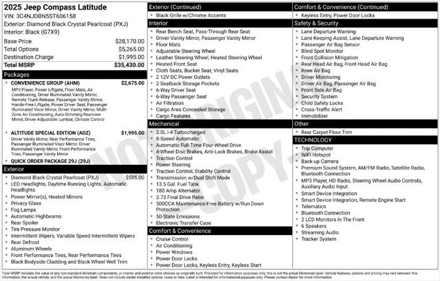 2025 Jeep Compass Latitude 4x4