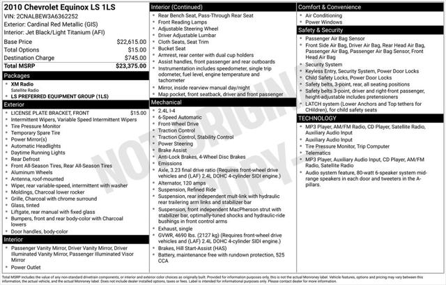 2010 Chevrolet Equinox for sale near Freemont, OH
