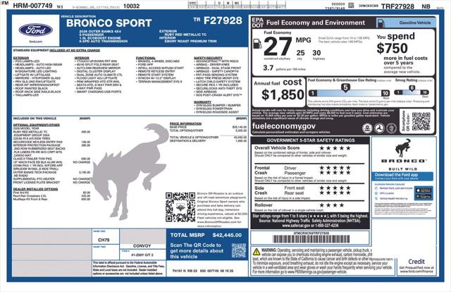 2026 Ford Bronco Sport Outer Banks for sale in Sauk City, WI