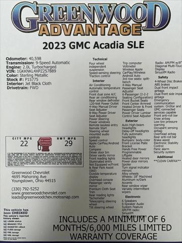 2023 GMC Acadia FWD SLE