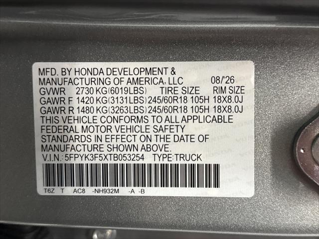 2026 Honda Ridgeline RTL