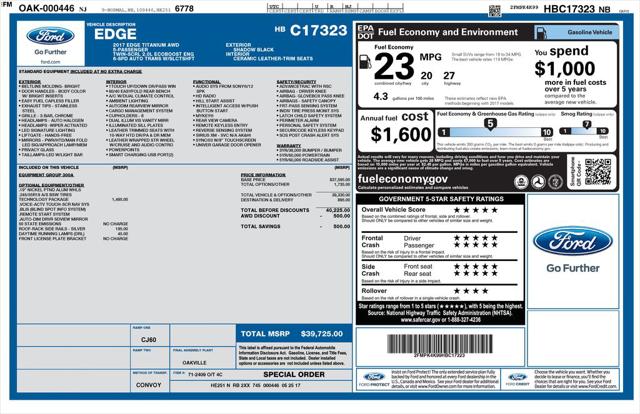 2017 Ford Edge Titanium for sale in Ozark, MT