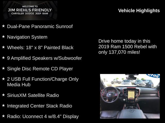 2019 Ram 1500 Rebel Crew Cab 4x4 57 Box