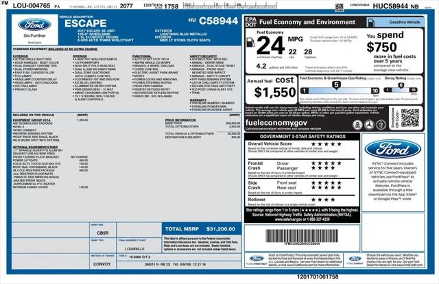 2017 Ford Escape SE 2017 Ford Escape SE