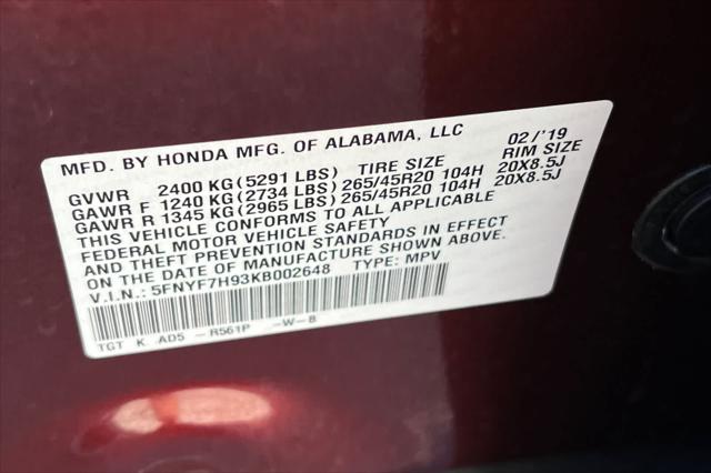 2019 Honda Passport Touring