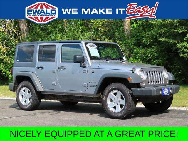 2018 Jeep Wrangler JK Unlimited Sport S 4x4 for sale in Oconomowoc, WI