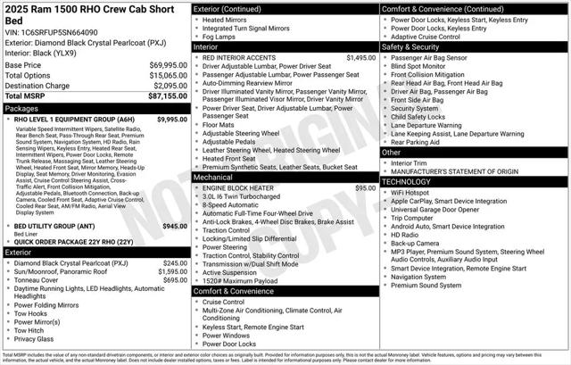 2025 Ram 1500 RHO Crew Cab 4x4 57 Box