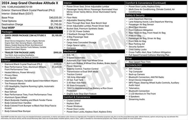 2024 Jeep Grand Cherokee Altitude X 4x4 2024 Jeep Grand Cherokee Altitude X 4x4