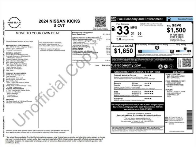 2024 Nissan Kicks S Xtronic CVT