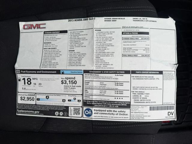 2013 GMC Acadia SLE-2