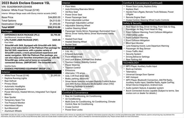 Used 2023 Buick Enclave Essence FWD For Sale in Muscle Shoals, AL