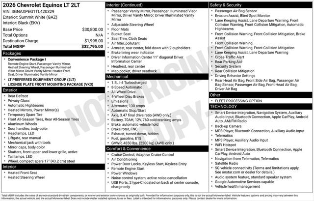 2026 Chevrolet Equinox AWD LT