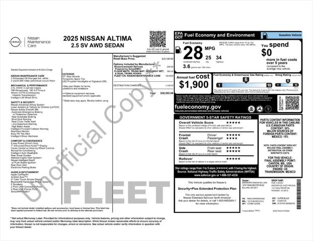 2025 Nissan Altima SV AWD 2025 Nissan Altima SV AWD