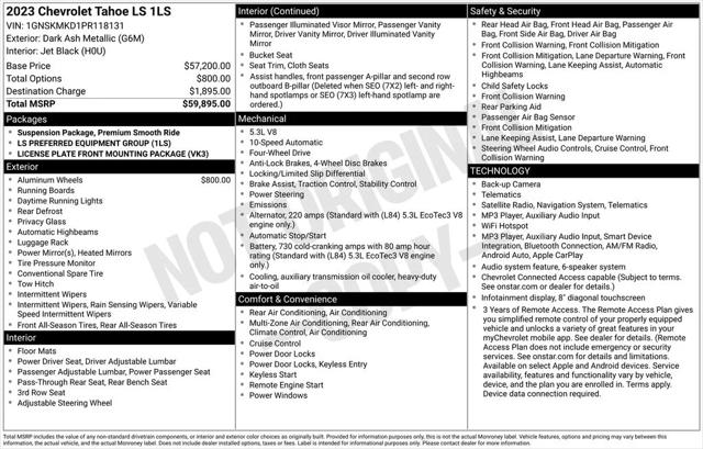 2023 Chevrolet Tahoe 4WD LS 2023 Chevrolet Tahoe 4WD LS