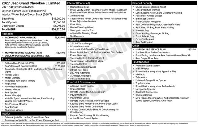 2027 Jeep Grand Cherokee L Limited 2027 Jeep Grand Cherokee L Limited