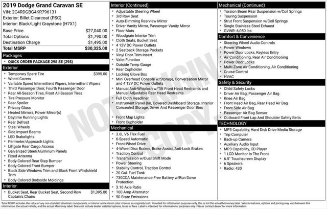 2019 Dodge Grand Caravan SE 2019 Dodge Grand Caravan SE