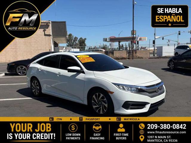 2016 Honda Civic EX for sale in Manteca, CA