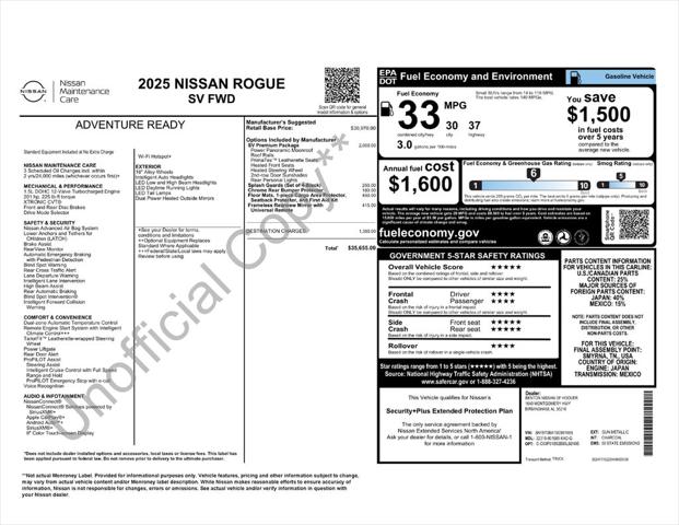 Used 2025 Nissan Rogue SV FWD For Sale in Muscle Shoals, AL