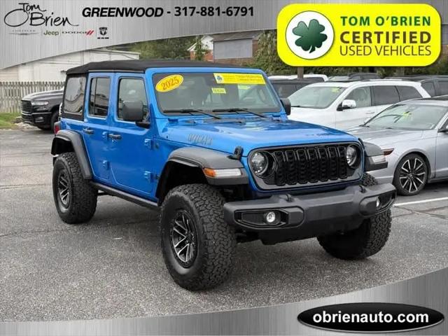 2025 Jeep Wrangler 4-Door Willys 4x4 for sale in Greenwood, IN